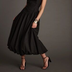 NWT 12th Tribe Kate Black Drop Waist Bubble Dress
